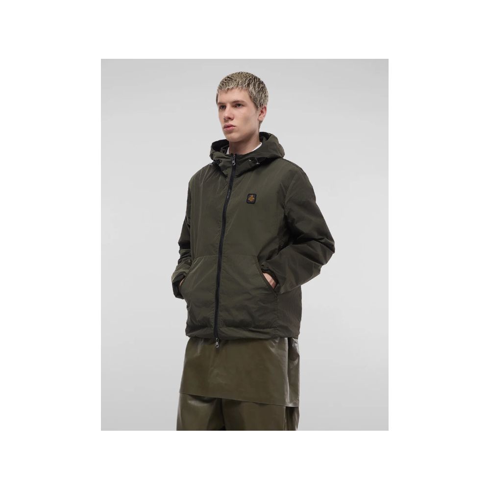 Grüne Polyamid-Herrenjacke