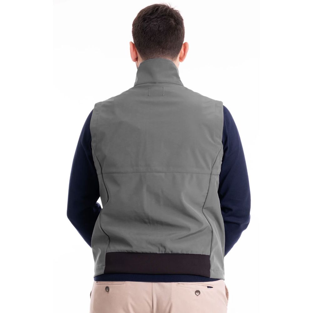 Braune Polyester-Herrenweste