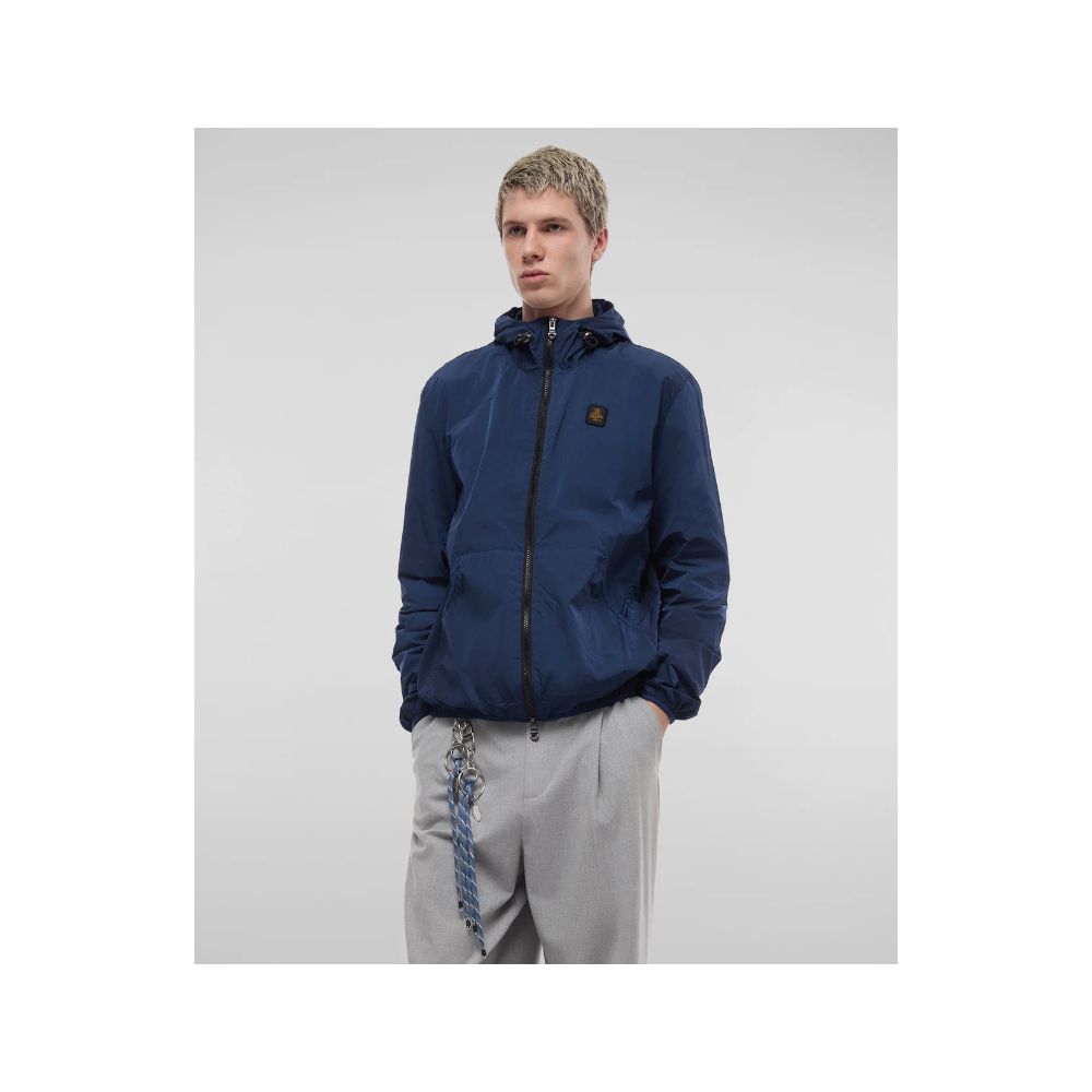 Blaue Polyamid-Herrenjacke
