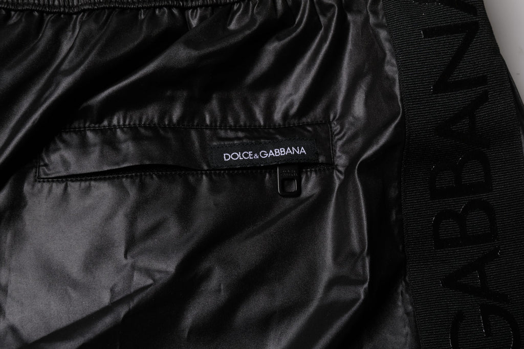 Schwarze Polyester-Strandshorts