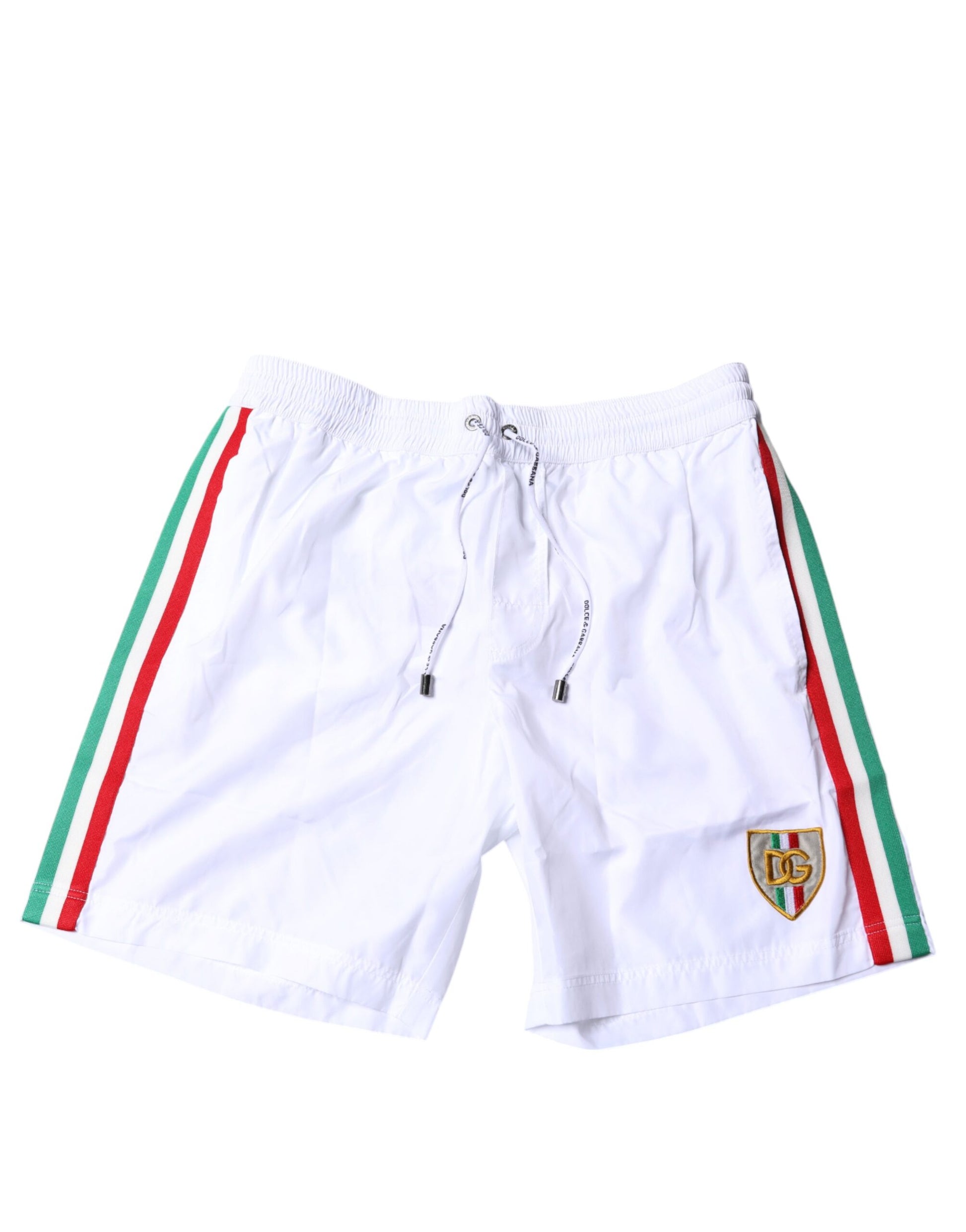 Weiße Streifen Beachwear Shorts 2 Stück Bademode
