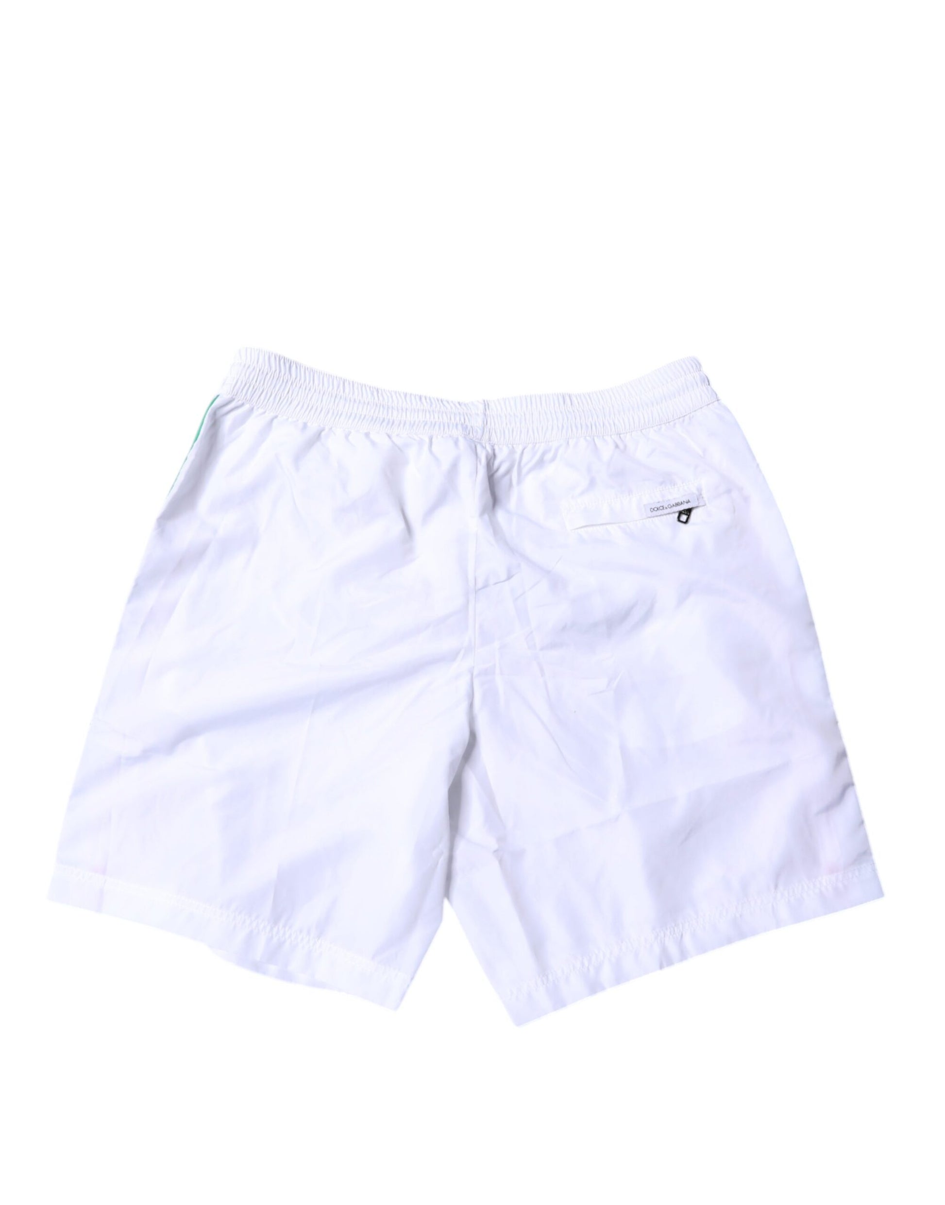 Weiße Streifen Beachwear Shorts 2 Stück Bademode