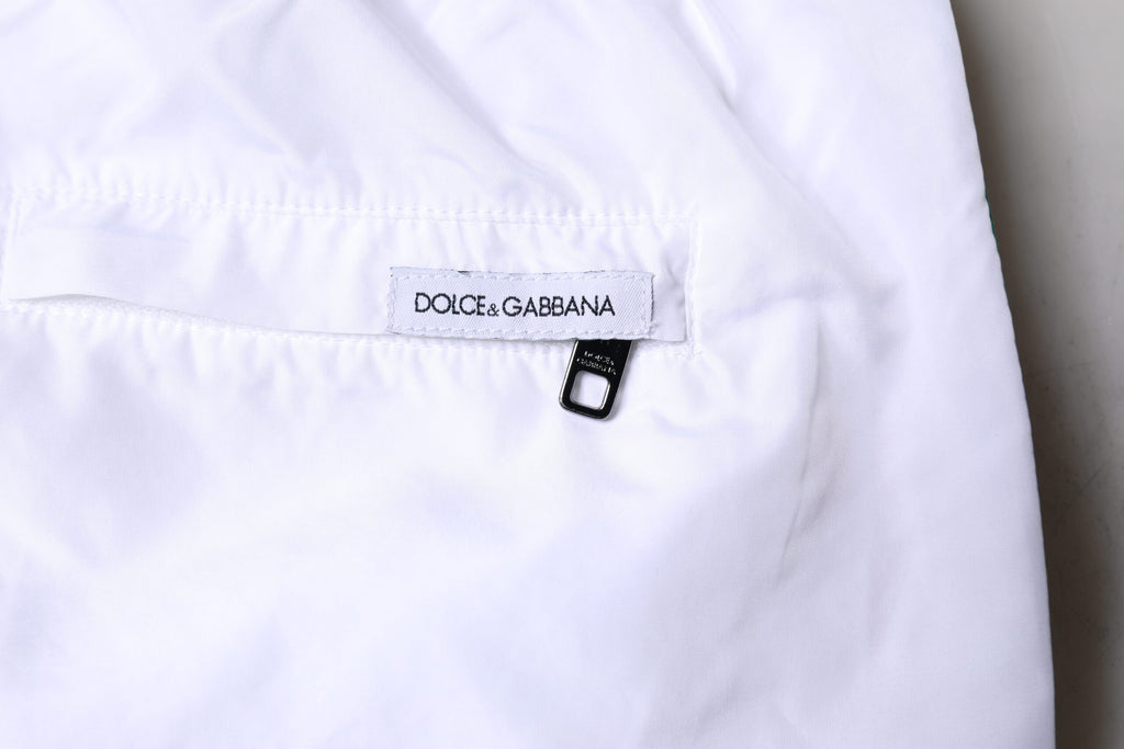 Weiße Streifen Beachwear Shorts 2 Stück Bademode