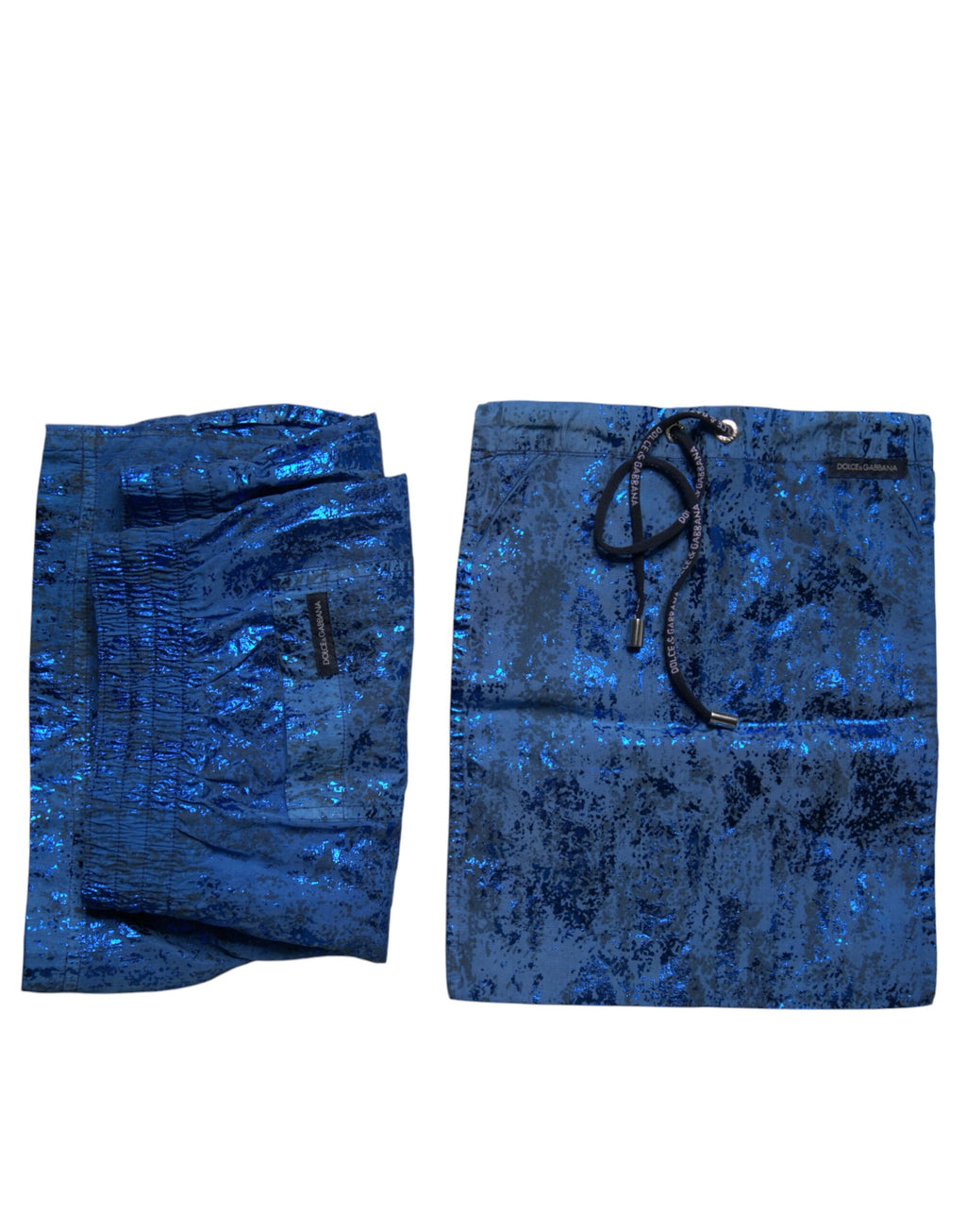 Blaue Nylon-Badeshorts, 2-teilige Bademode