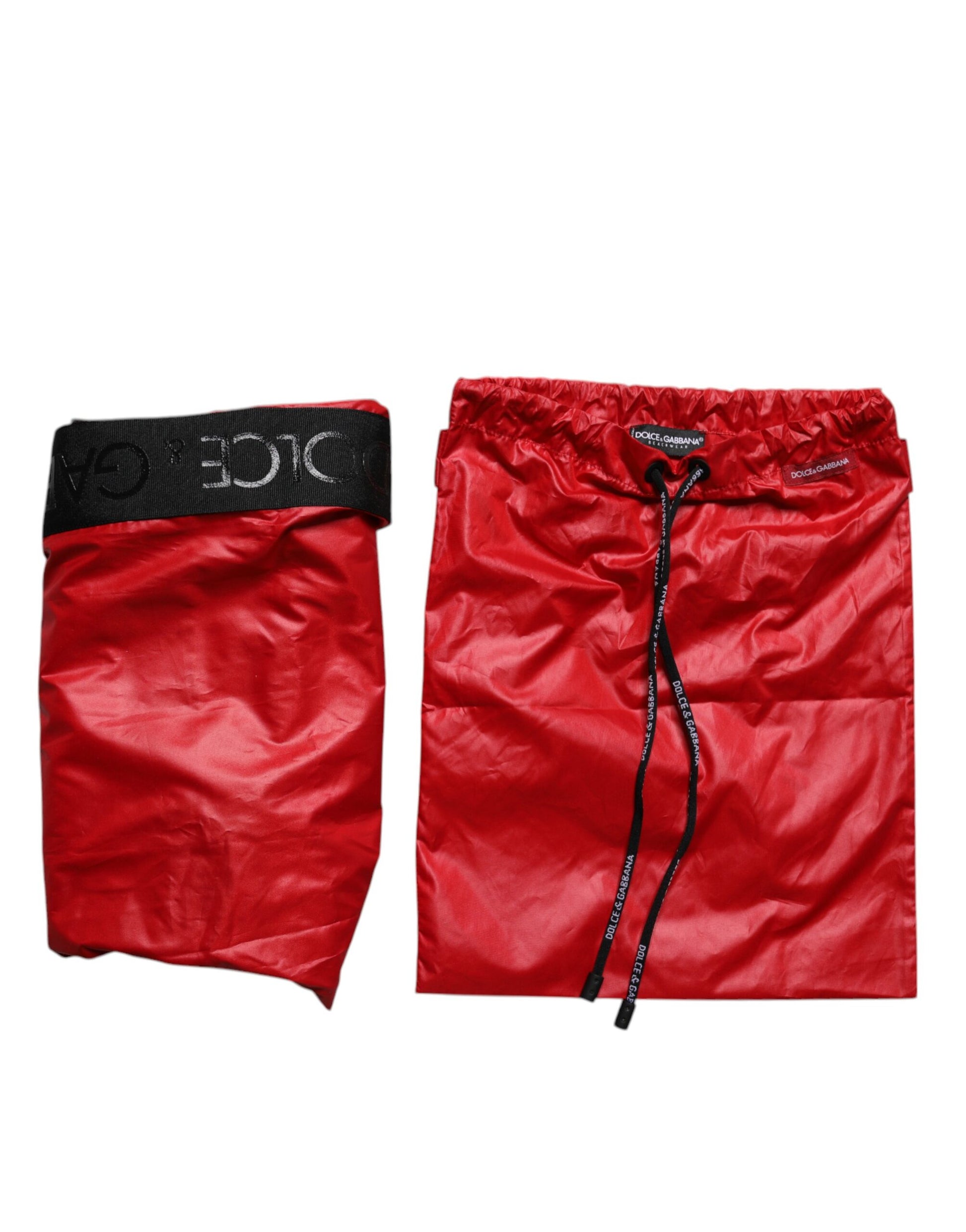 Rote Polyester Beachwear Shorts 2Pc Bademode