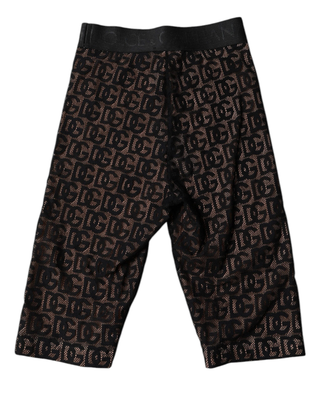 Schwarze, verkürzte Strumpfhose mit Logo-Monogramm