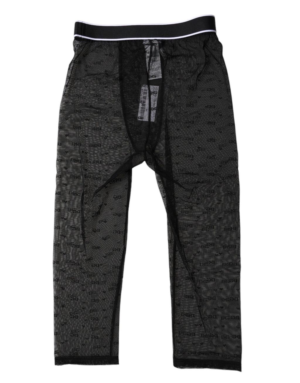 Schwarze Nylon-Shorts mit DG-Logo