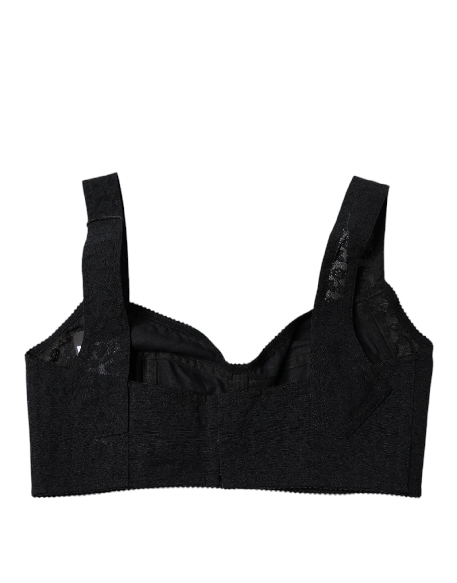 Black Nylon Balconcino Brassiere Underwear