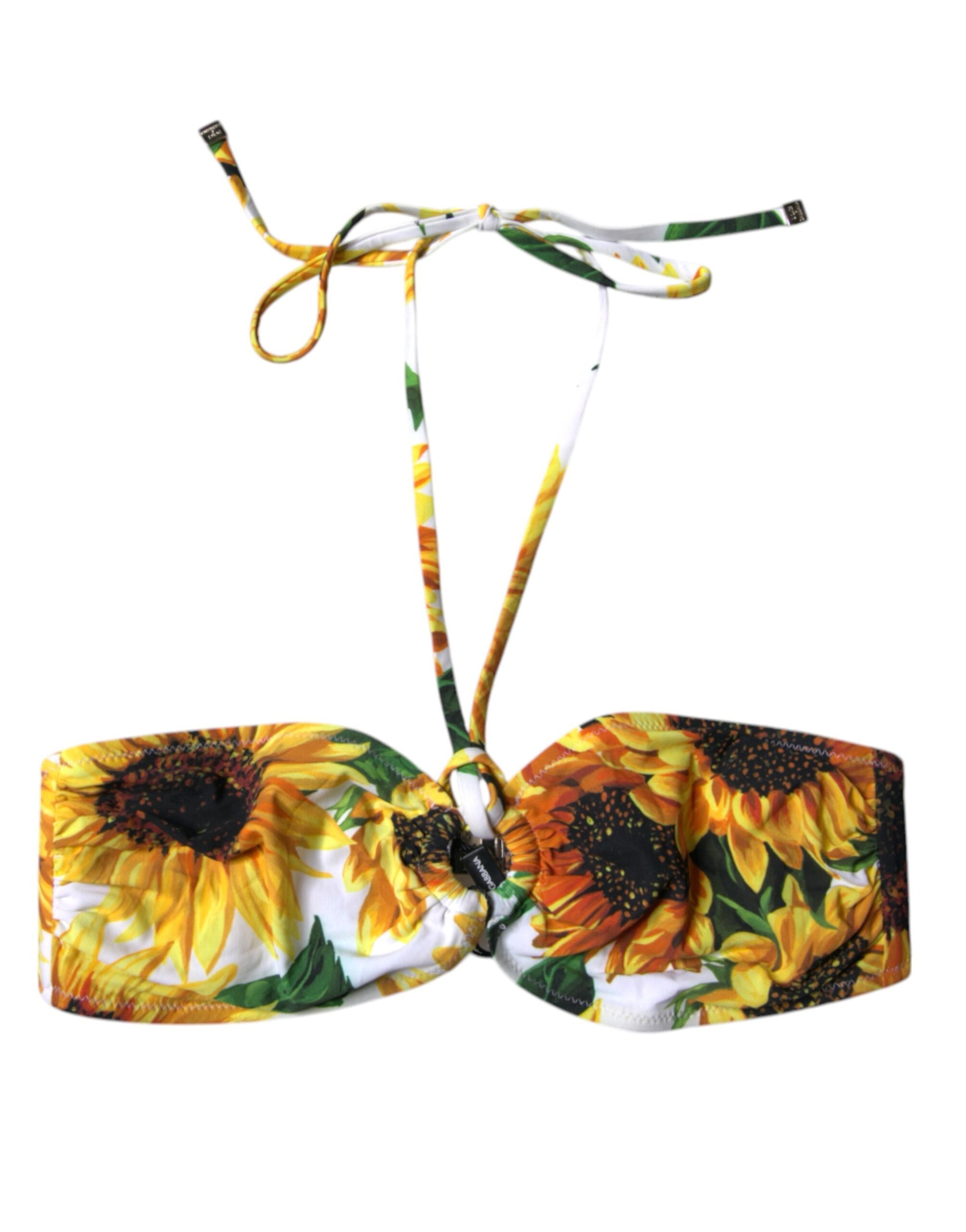 Mehrfarbiges Neckholder-Bikinioberteil mit Blumenmuster