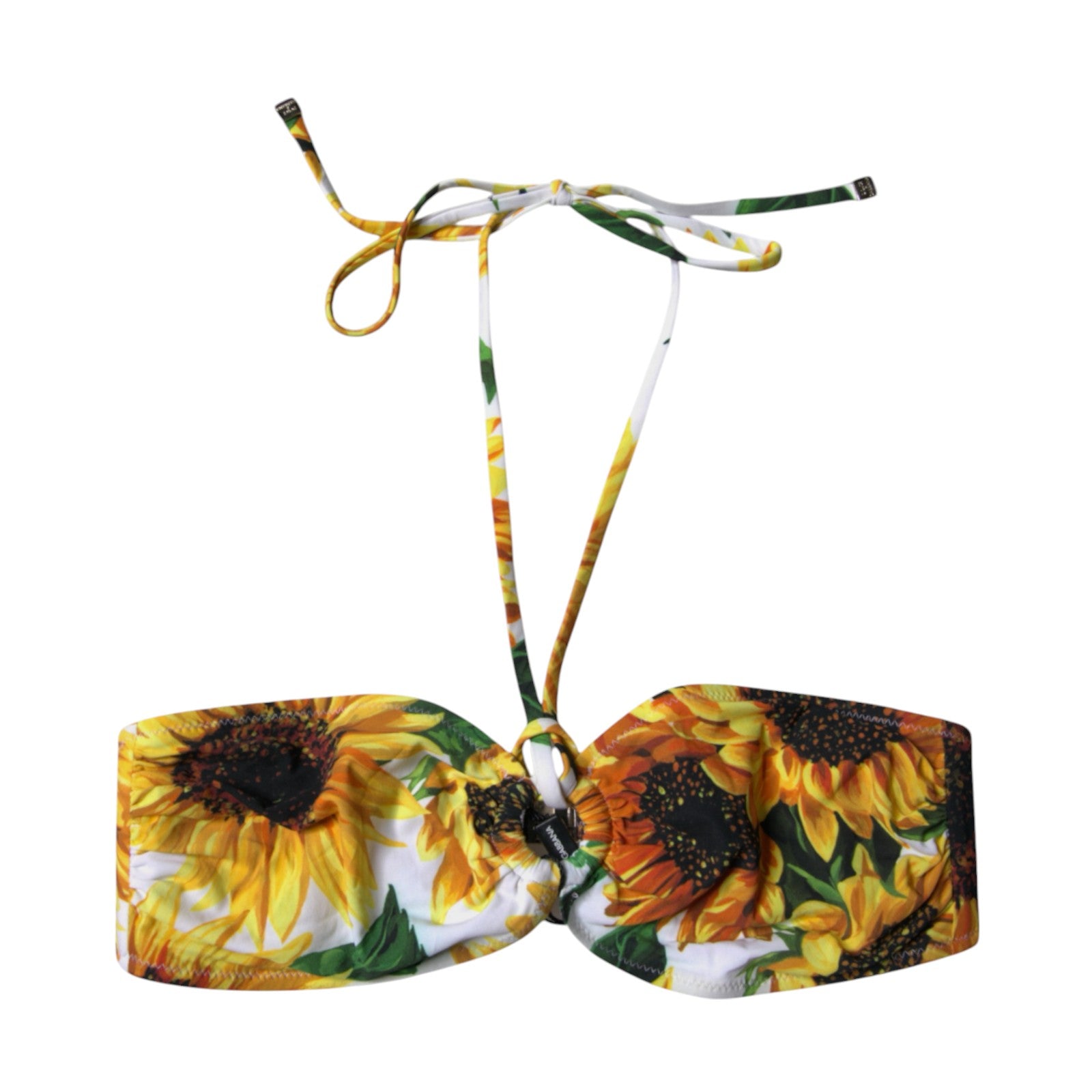 Mehrfarbiges Neckholder-Bikinioberteil mit Blumenmuster