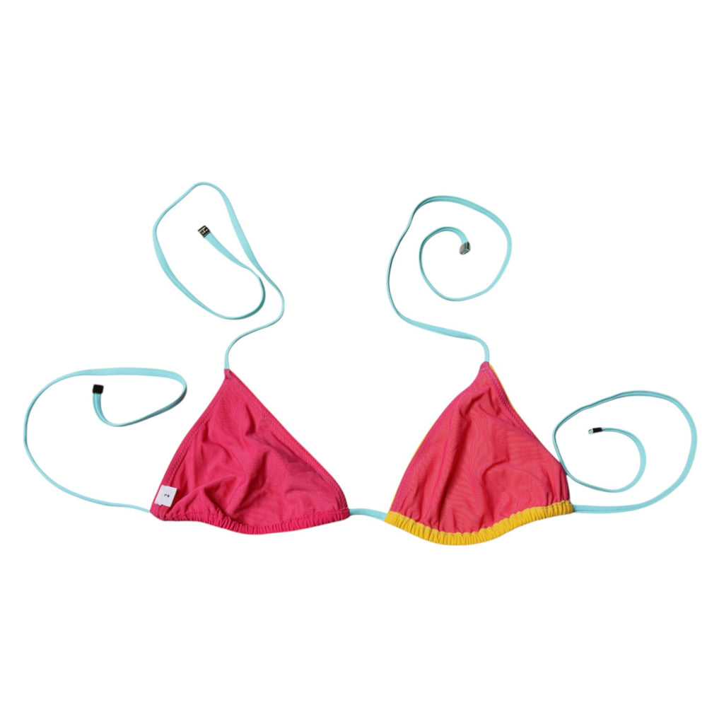 Mehrfarbiges Neckholder-Bikinioberteil für den Strand