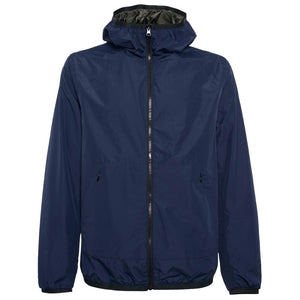 Blaue Nylonjacke