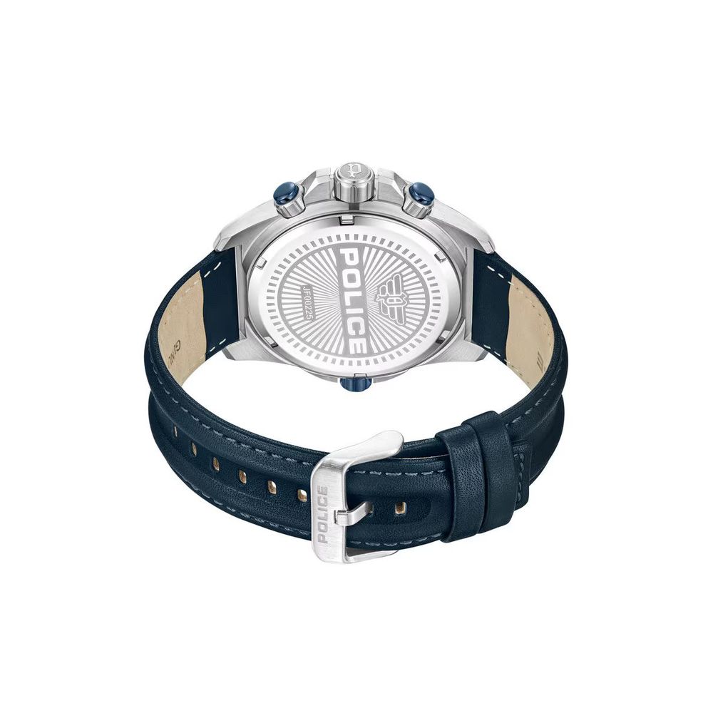 Blaue Kunstlederuhr