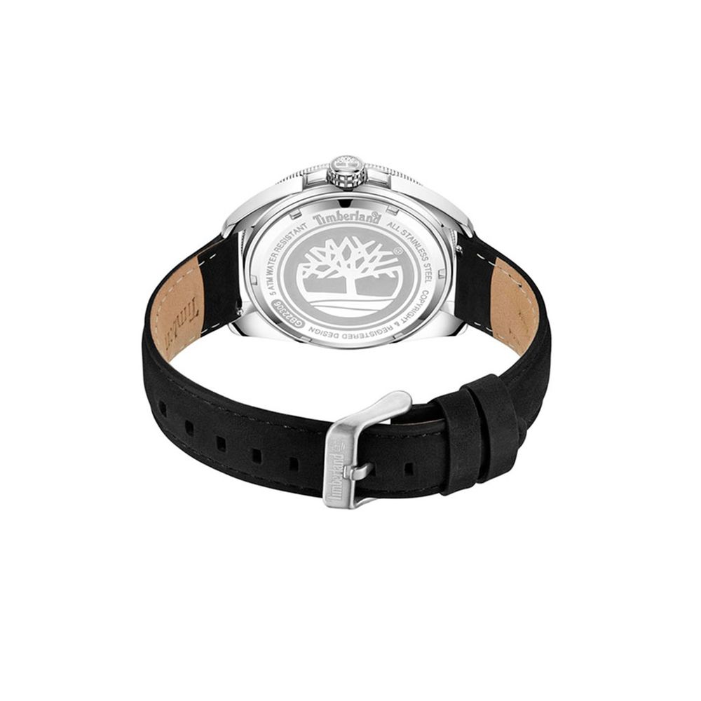 Schwarze Lederuhr