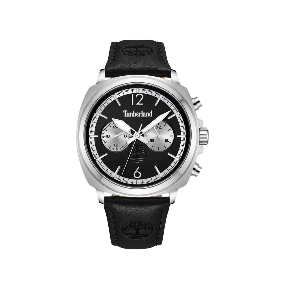 Orangefarbene Lederuhr