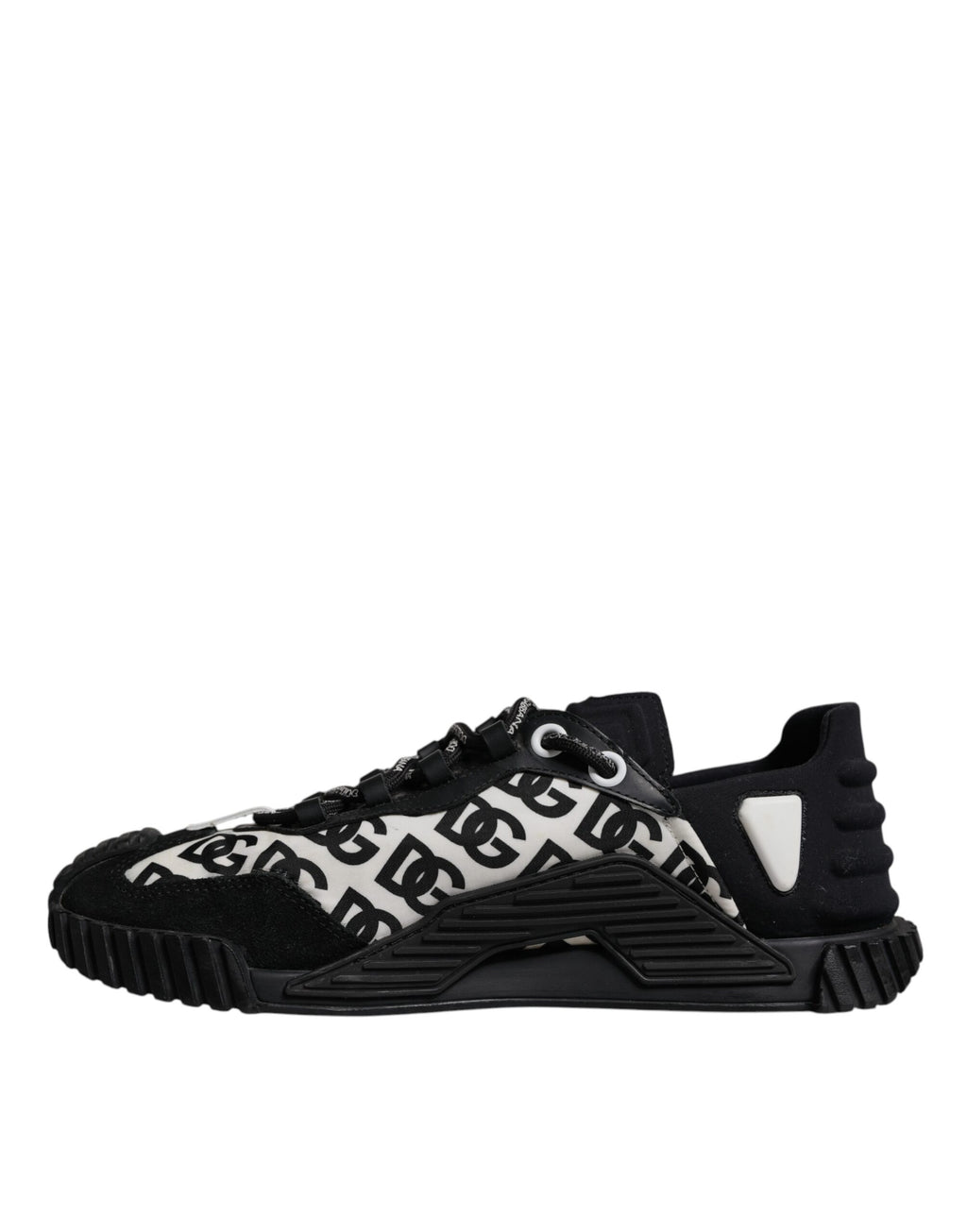 Dolce & Gabbana Black Logo Lace Up Low Top NS1 Sneakers Shoes