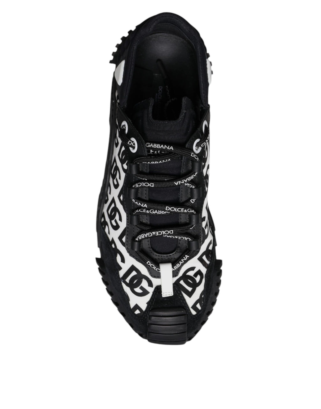 Dolce & Gabbana Black Logo Lace Up Low Top NS1 Sneakers Shoes