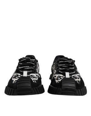 Dolce & Gabbana Black Logo Lace Up Low Top NS1 Sneakers Shoes