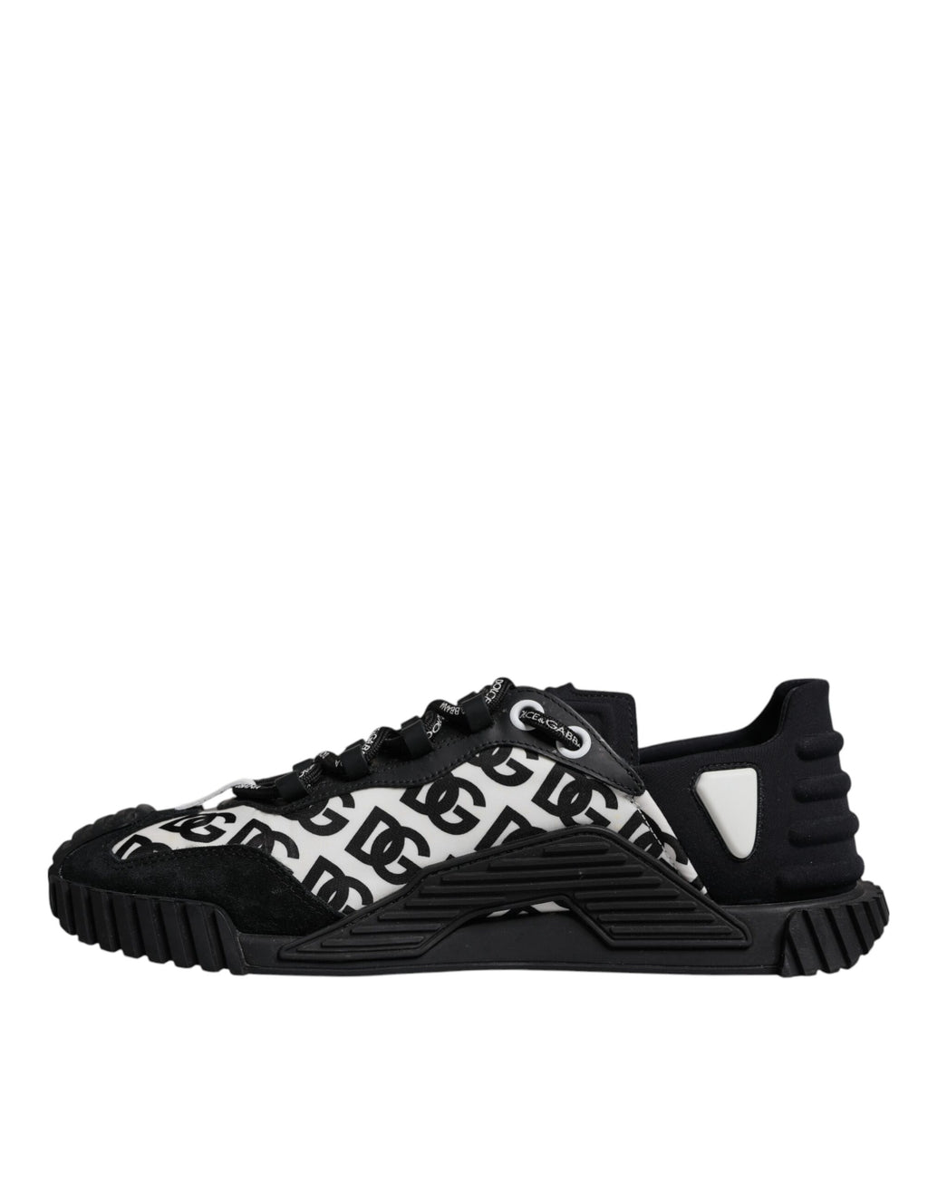 Dolce & Gabbana Black Logo Lace Up Low Top NS1 Sneakers Shoes