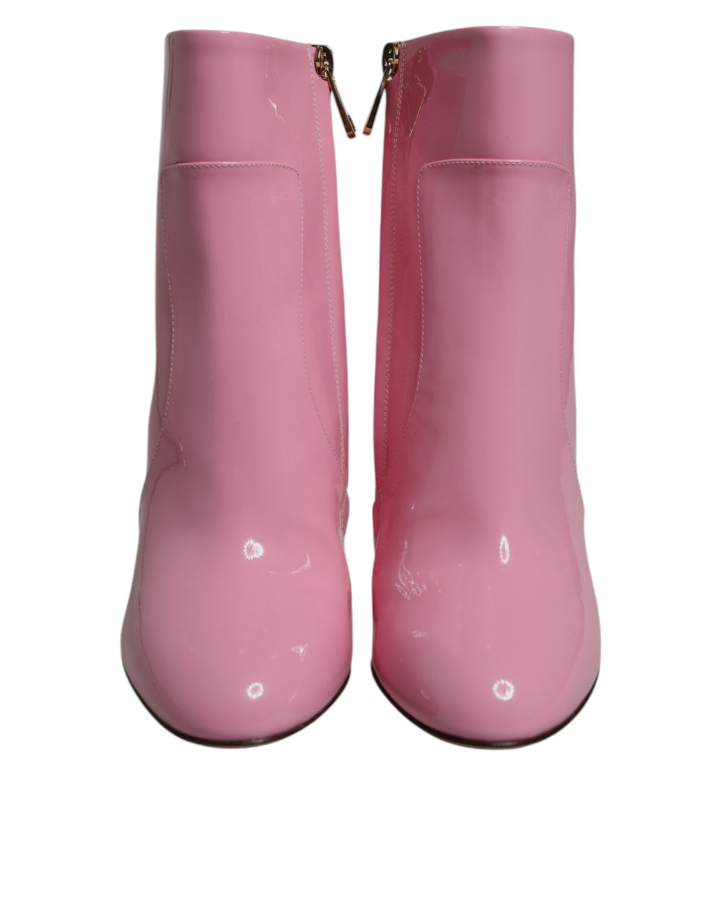Rosa Lackleder Absatz Halbhohe Stiefel Schuhe