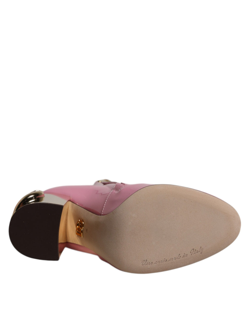 Rosa Lackleder Absatz Halbhohe Stiefel Schuhe