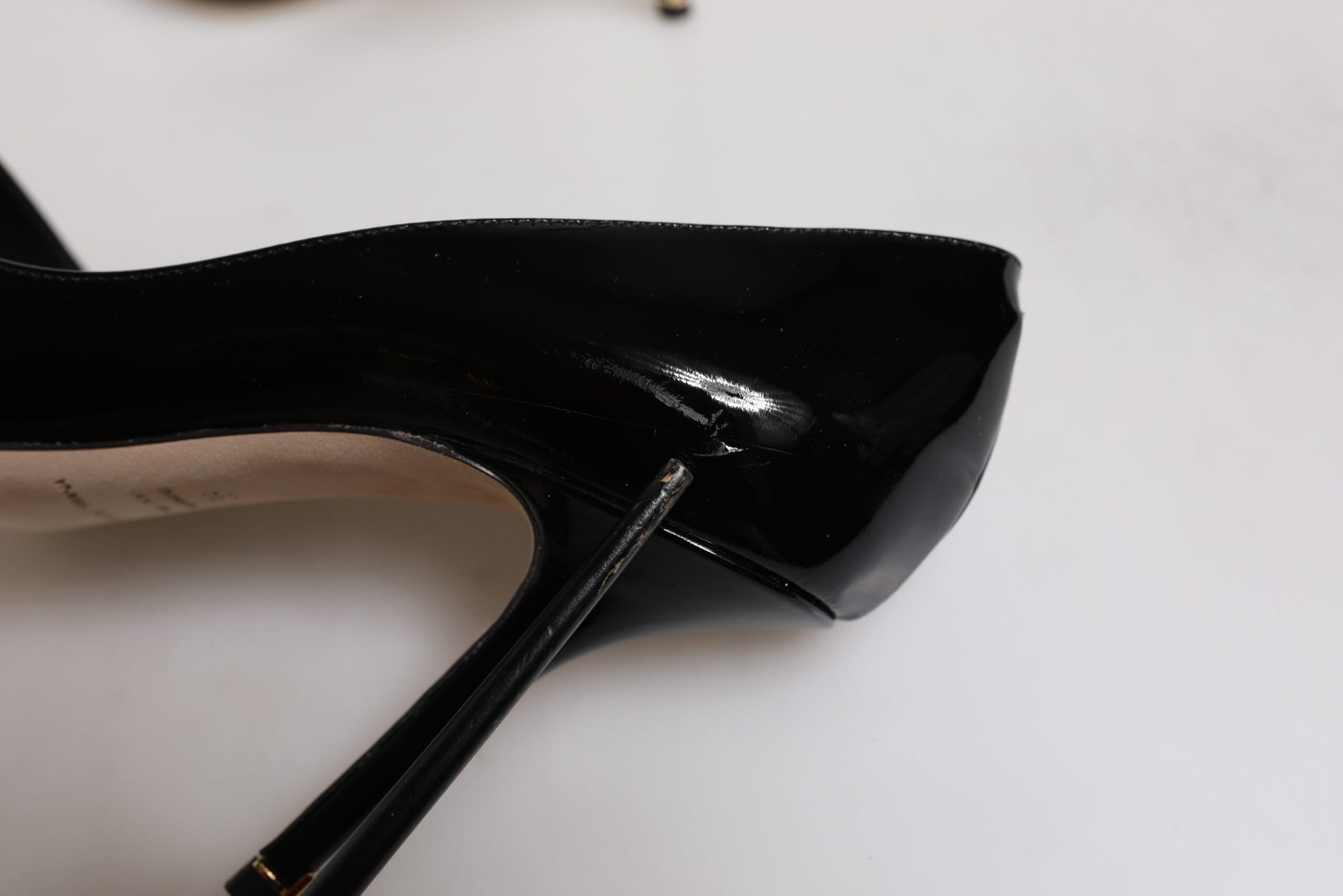 Dolce & Gabbana Black Patent Leather High Heels Pumps Shoes