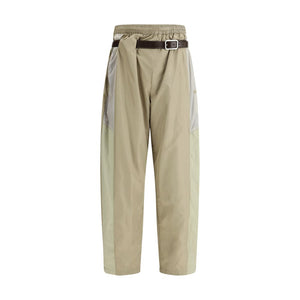 Nylon Pants with built-in belt