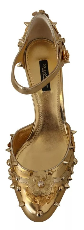 Gold Studs Vally Slingback Sandalen Schuhe