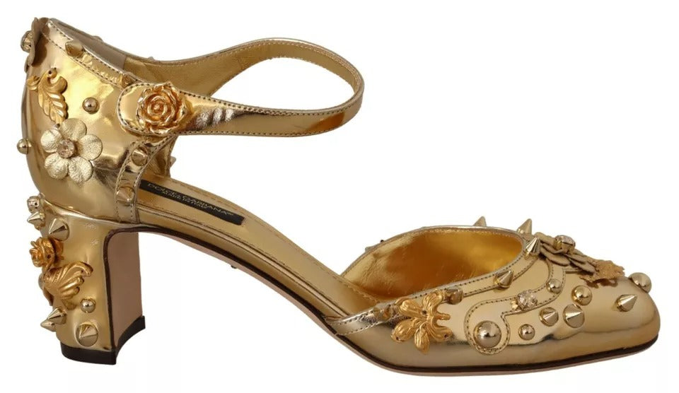 Gold Studs Vally Slingback Sandalen Schuhe