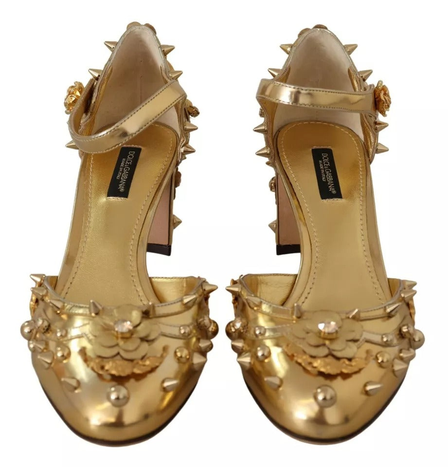 Gold Studs Vally Slingback Sandalen Schuhe