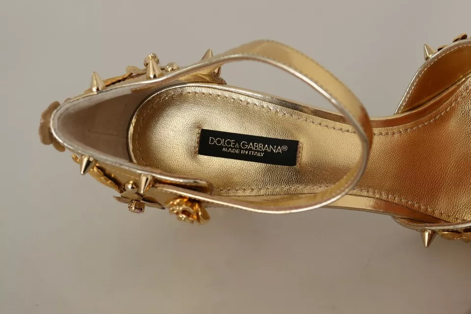 Gold Studs Vally Slingback Sandalen Schuhe
