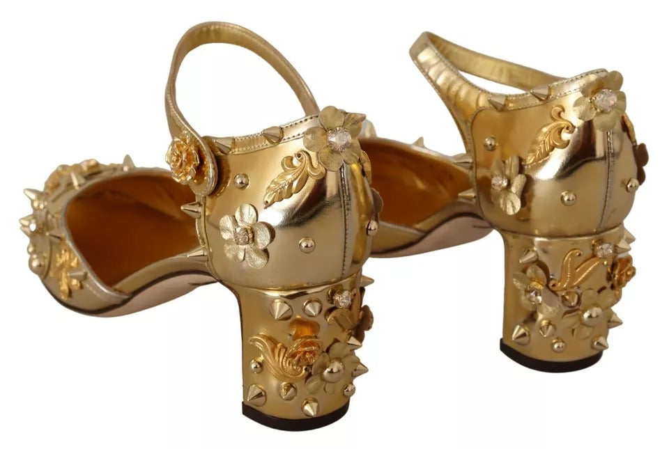 Gold Studs Vally Slingback Sandalen Schuhe