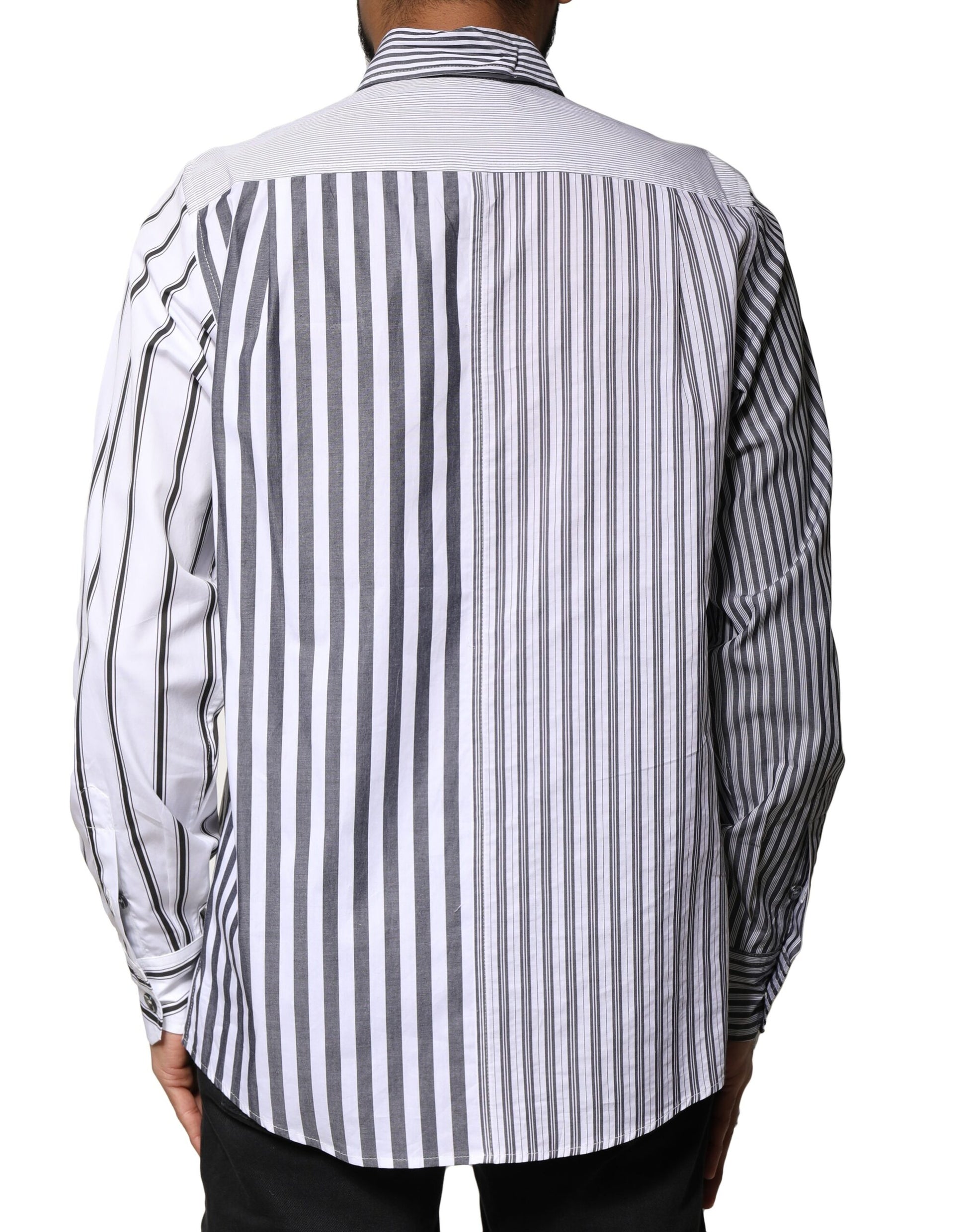 Dolce & Gabbana Multicolor Striped Button Down Casual Shirt