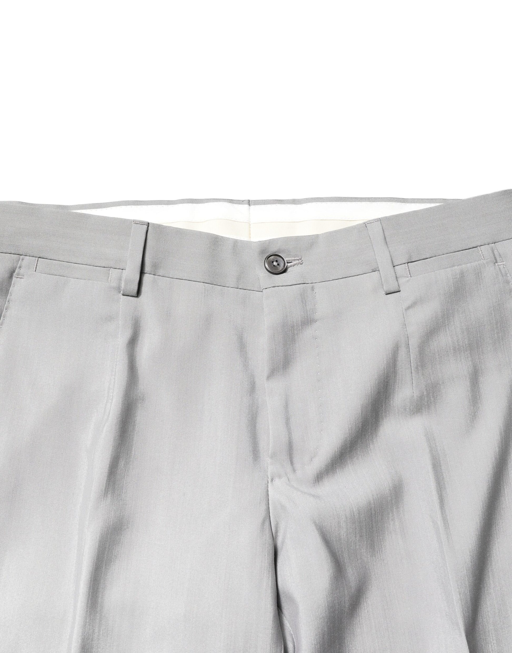 Dolce & Gabbana Light Gray Wool GOLD 2 Piece Formal Suit