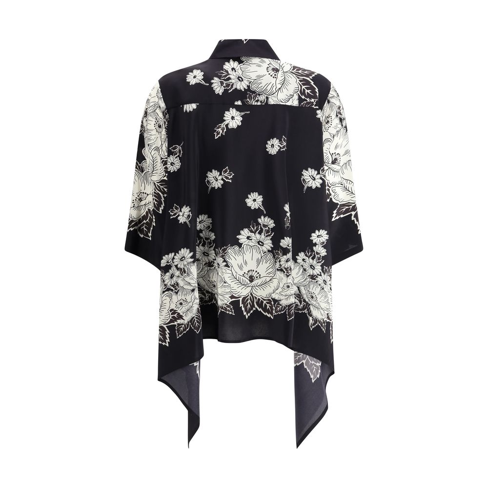 Asymmetrisches Hemd mit Blumenmuster