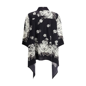 Asymmetrisches Hemd mit Blumenmuster