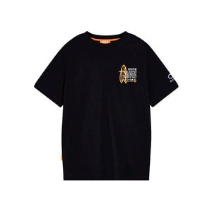 Schwarzes Baumwoll-T-Shirt