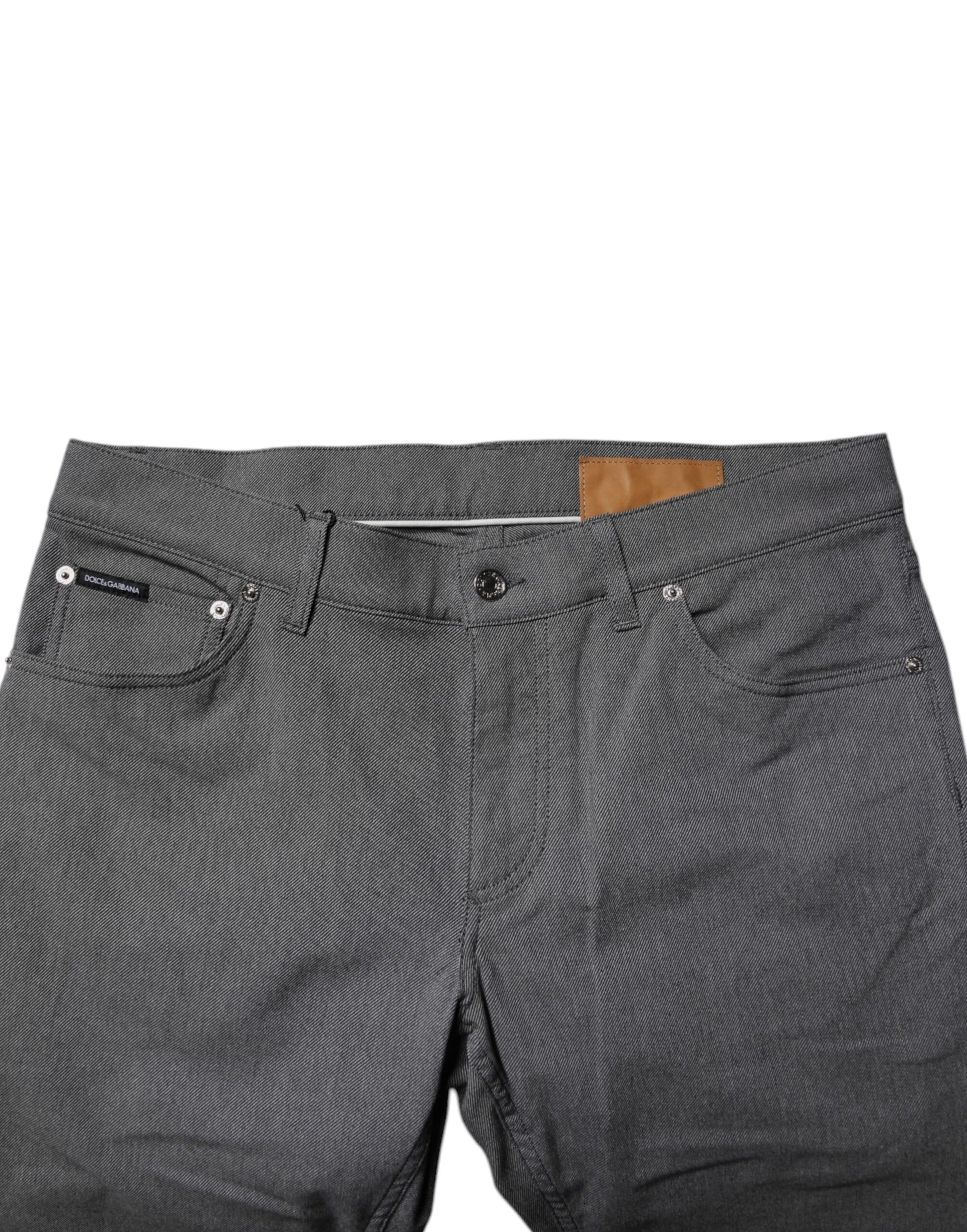 Graue Skinny-Jeans aus Baumwollstretch