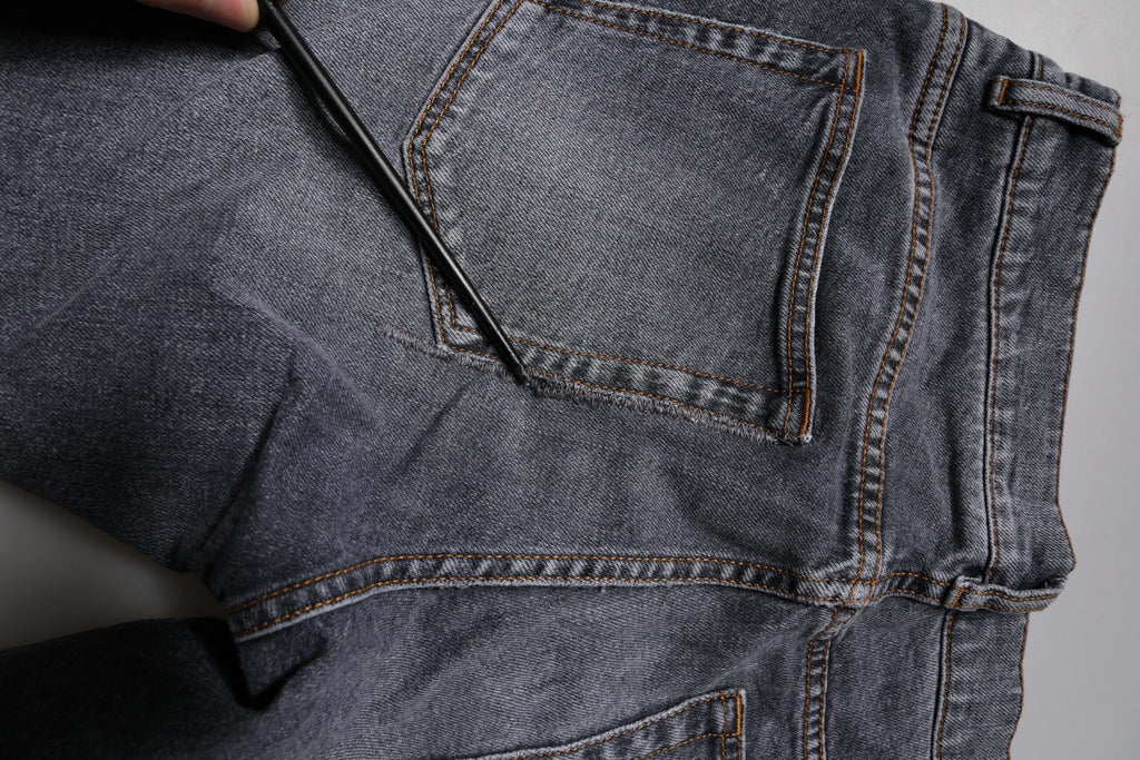 Dunkelgraue Skinny-Jeans aus Baumwollstretch