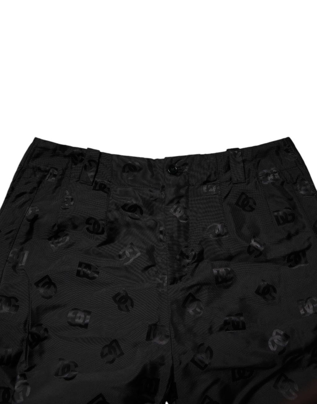 Schwarze Hose mit geradem Bein und Logo-Monogramm