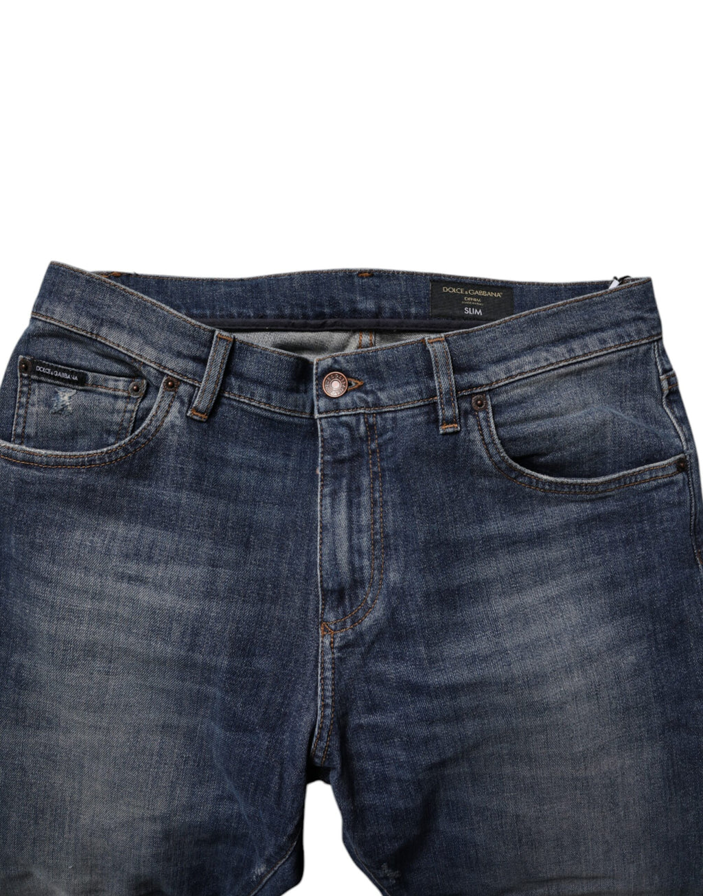 Dunkelblaue Skinny Jeans aus Baumwoll-Leder