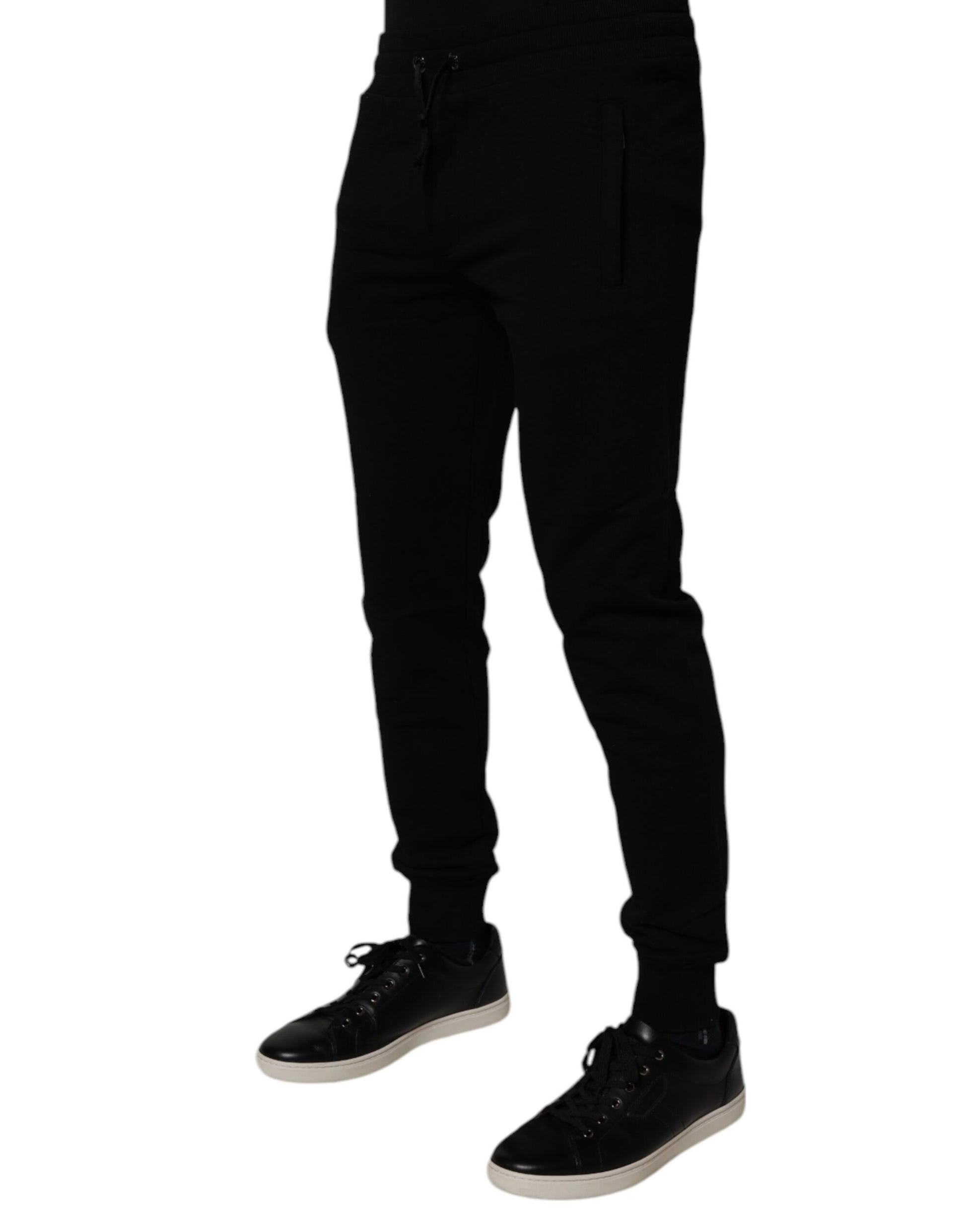 Schwarze Jogginghose aus Baumwolle