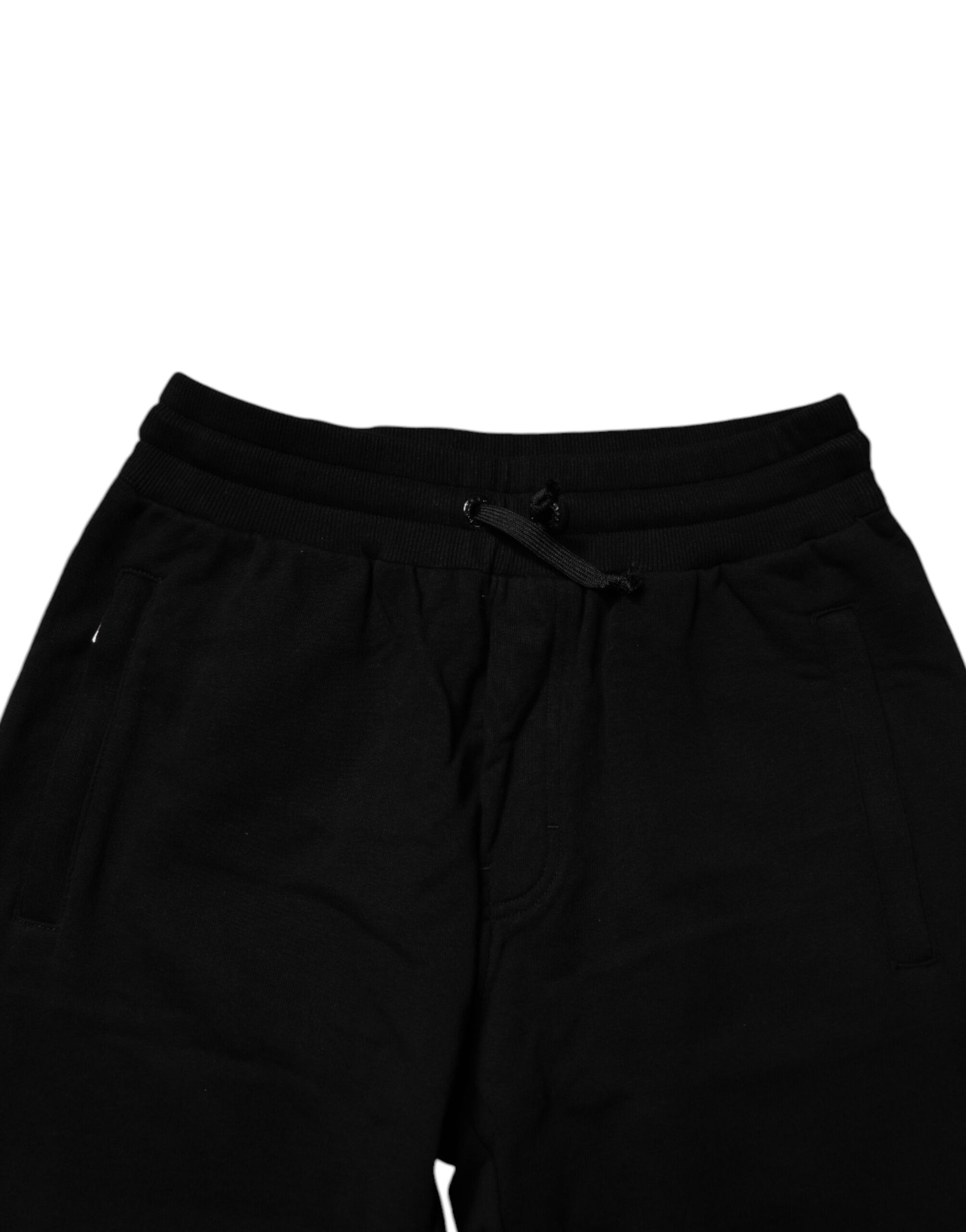Schwarze Jogginghose aus Baumwolle