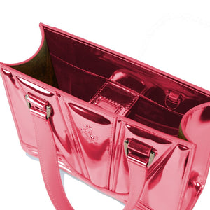 Fuchsia Lederhandtasche