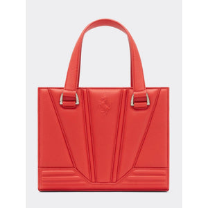 Rote Lederhandtasche