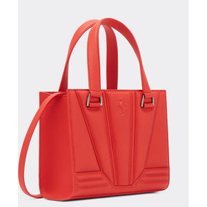 Rote Lederhandtasche