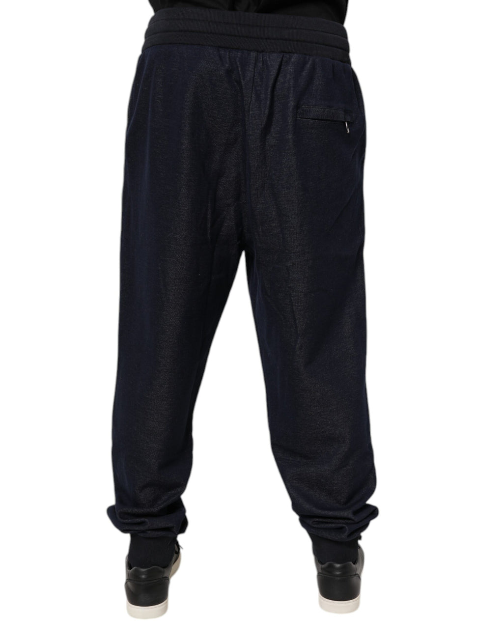 Schwarze Jacquard Jogger Herren Jogginghose