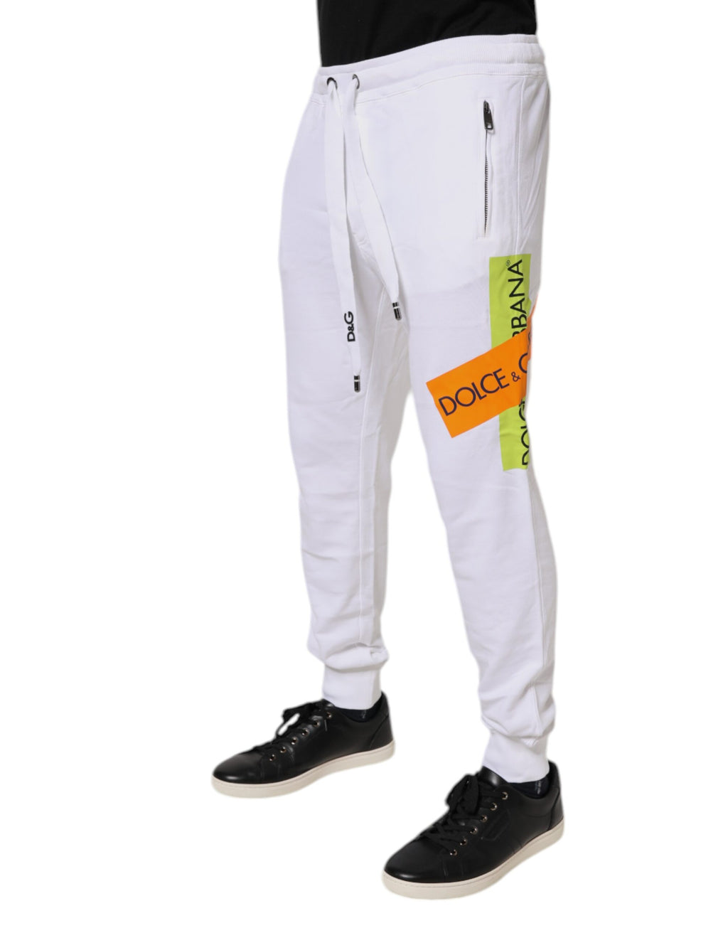 Weiße Jogginghose aus Baumwolle mit Logoband
