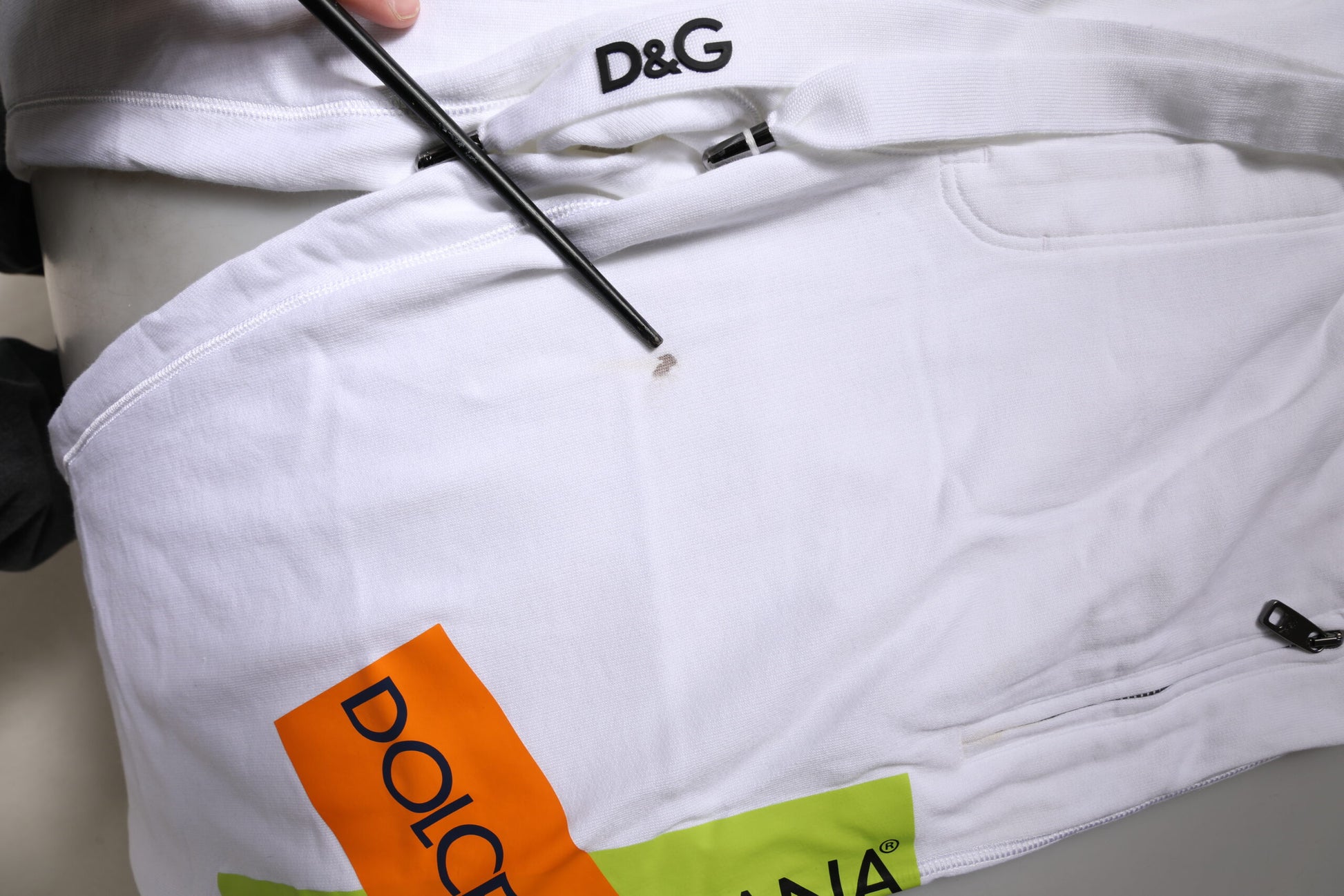 Weiße Jogginghose aus Baumwolle mit Logoband