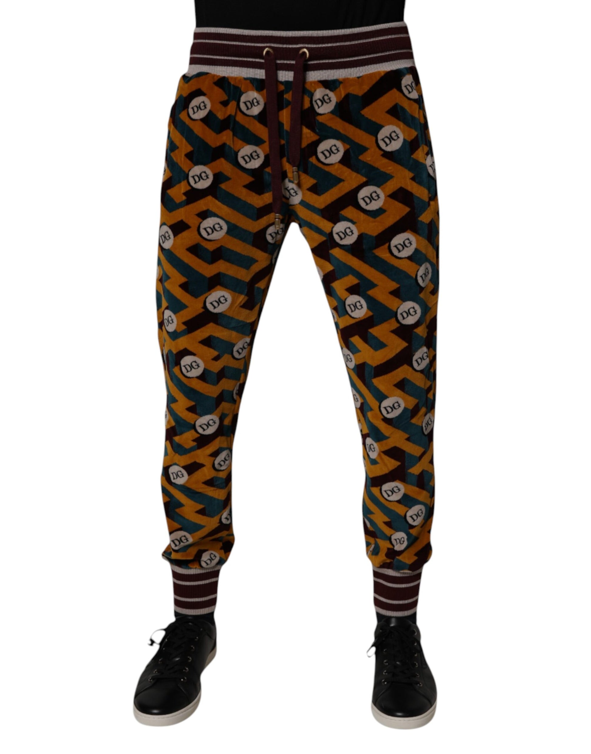 Mehrfarbige Jogginghose mit Logo-Monogramm